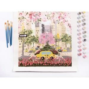 NEW PAINT ANYWHERE park avenue spring by joy laforme paint by numbers deluxe in